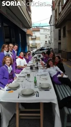 Una imagen de la alubiada este lunes de fiestas./SN