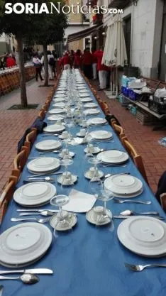 Una imagen de la alubiada este lunes de fiestas./SN