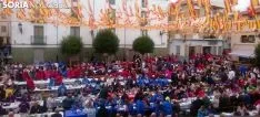 Una imagen de la alubiada este lunes de fiestas./SN
