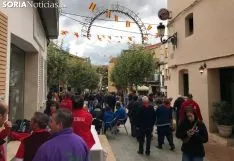 Una imagen de la alubiada este lunes de fiestas./SN