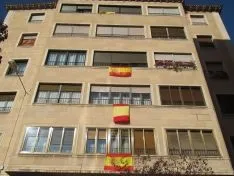 La bandera nacional en varios balcones sorianos. SN