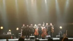 Diferentes instantes del concierto de Ara Malikian en Soria.