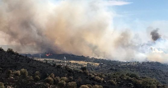 Imagen del nuevo incendio en Fermoselle./EP