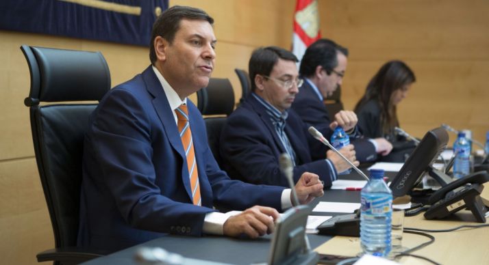 Fernández Carriedo, en su comparecencia este miércoles en Cortes. /ta.