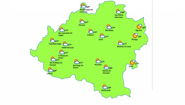 Previsión a las 15:00 h./eltiempo.es