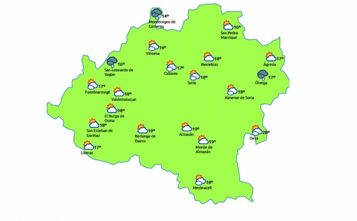 Previsión a las 15:00 h./eltiempo.es