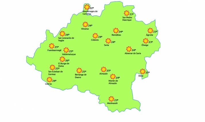 Mapa para este miércoles./eltiempo.es