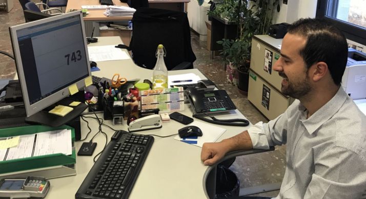 El concejal en el sorteo./Ayto.