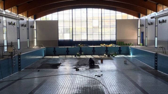 Labores en la piscina./ABO