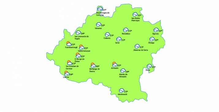 Previsión a las 14.00 horas/eltiempo.es