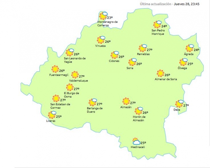 Viernes de temperaturas agradables