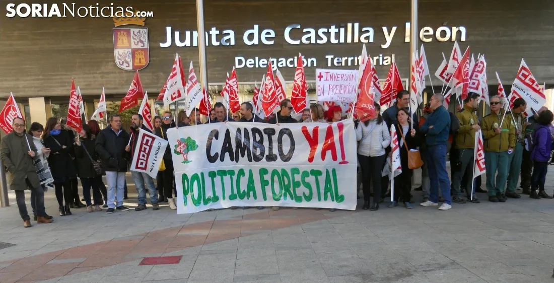 Imagen de la concentración este lunes./SN