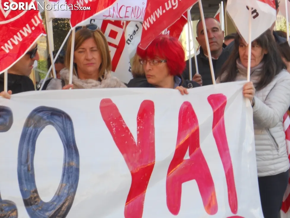 Imagen de la concentración este lunes./SN