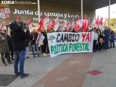 Imagen de la concentración este lunes./SN