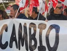 Imagen de la concentración este lunes./SN