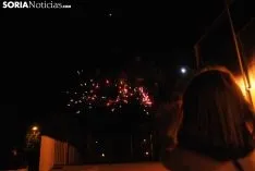 Imagen de los fuegos artificiales esta noche./SN