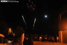 Imagen de los fuegos artificiales esta noche./SN