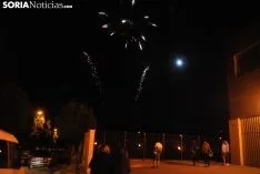 Imagen de los fuegos artificiales esta noche./SN