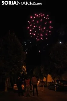 Imagen de los fuegos artificiales esta noche./SN