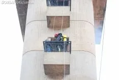 Simulacro de rescate en el parque de bomberos este viernes./SN