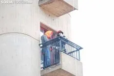 Simulacro de rescate en el parque de bomberos este viernes./SN