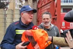 Simulacro de rescate en el parque de bomberos este viernes./SN