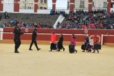 Imagen del ambiente en la plaza de toros este martes./SN