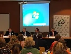 Responsables de CSIF, de la UBU y de la administración en la Jornada