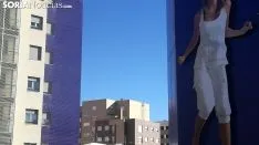 Banderas de España en las fachadas sorainas. SN