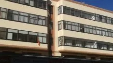 Banderas de España en las fachadas sorainas. SN