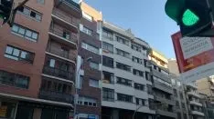 Banderas de España en las fachadas sorainas. SN