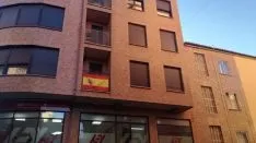 Banderas de España en las fachadas sorainas. SN
