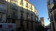Banderas de España en las fachadas sorainas. SN