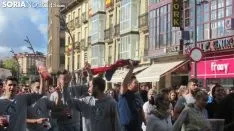 Novatos y veteranos a su paso por el Collado. SN