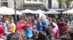 Novatos y veteranos a su paso por el Collado. SN