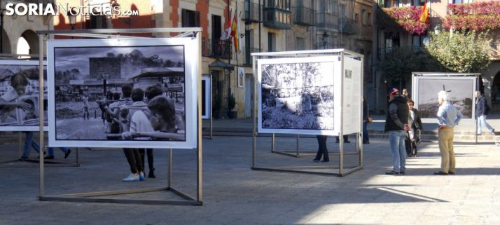 La muestra, ya instalada en la plaza Mayor./SN