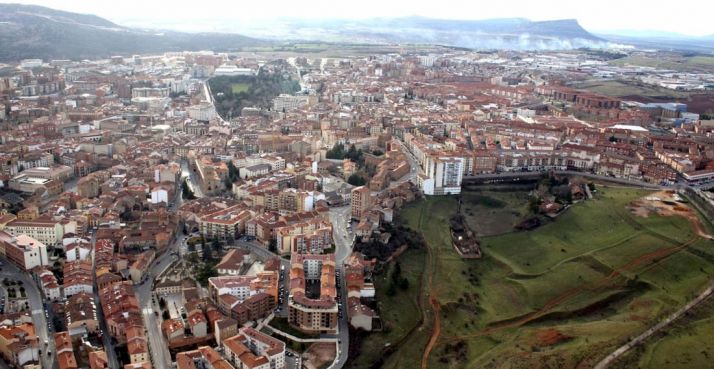 Vista aérea de la ciudad.