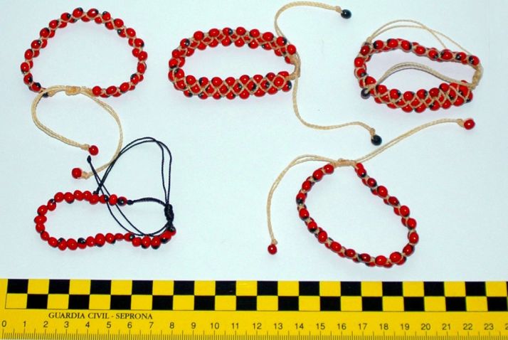 Las pulseras intervenidas por el Seprona/Seprona
