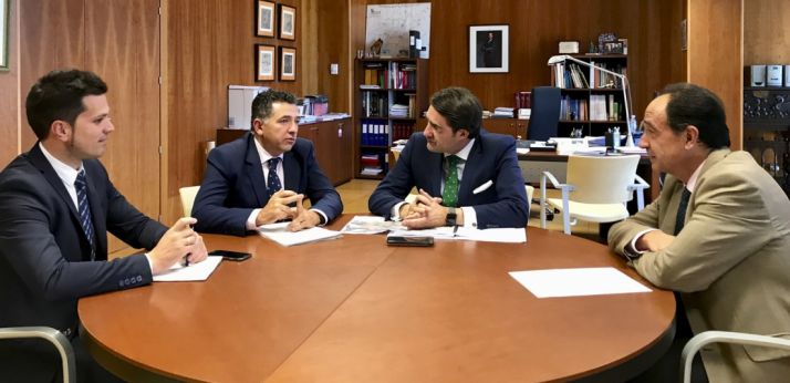 Reunión en la sede de la Delegación regional en Soria ayer.