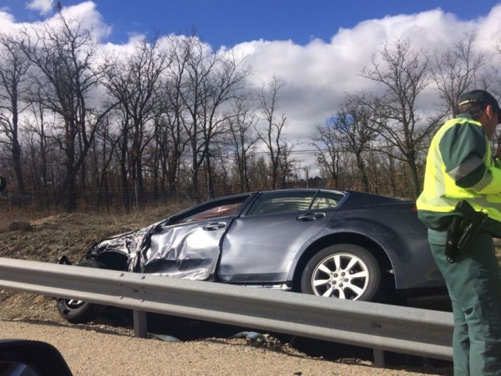 Accidente en una carretera de la provincia de Soria.