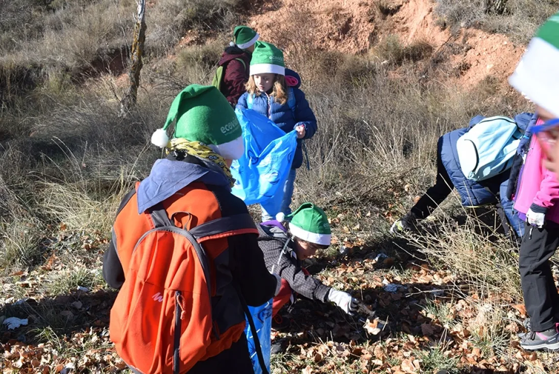 Foto 11 - Medio centenar de 'devoradores' de basura limpian el entorno de las m&aacute;rgenes del Duero de Soria