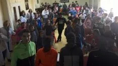 Una imagen de la charla en el colegio.