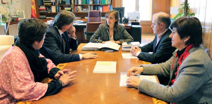 Reunión en el ministerio este miércoles. 