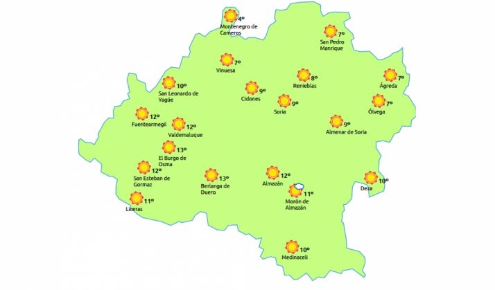 Previsión para este martes a las 15:00 h./eltiempo.es.