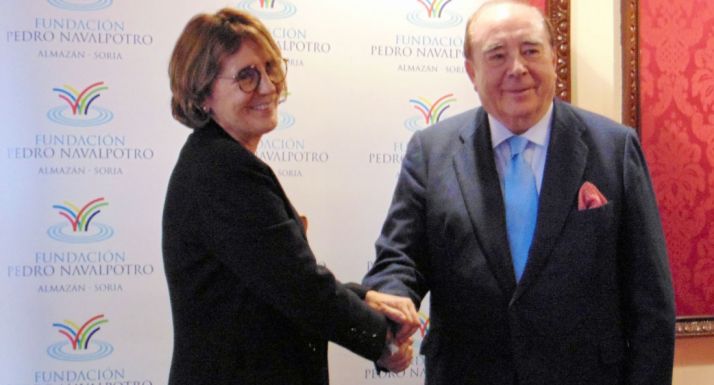 Pedro Navalpotro y Rocío Gutiérrez este viernes./FPN