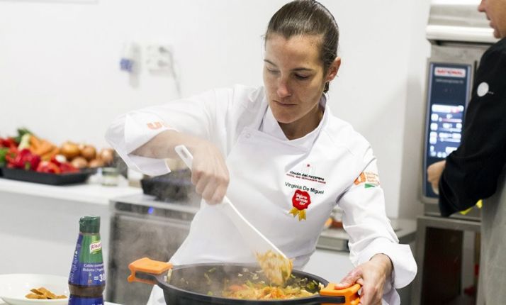 Virginia de Miguel durante su participación en el certamen.