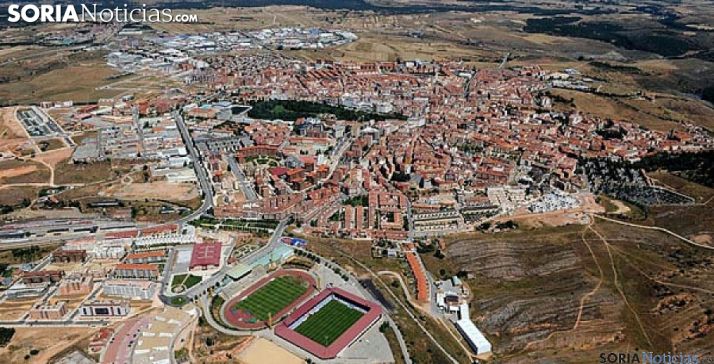 Vista aérea de la ciudad.