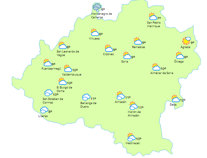 Temperaturas más frías para hoy 