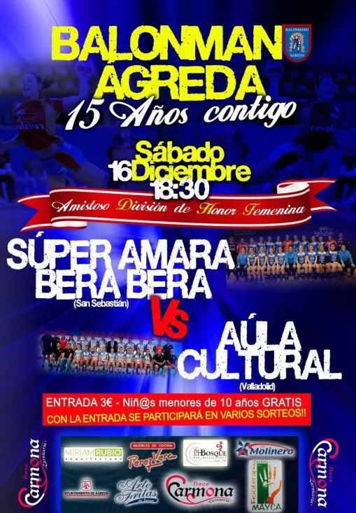 Cartel que ilustra el partido festivo en Ágreda.