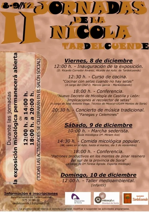 Programa de las II Jornadas Micológicas